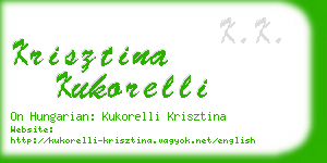 krisztina kukorelli business card